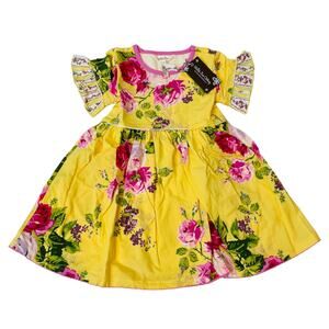 NWT Matilda Jane Size 4 Enchanted Garden Floral Print Dress